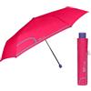 PERLETTI Ombrello Pieghevole Super Slim Manuale Uomo Donna - Ombrello Mini da Viaggio Antivento - Ombrellino Piccolo da Borsa Resistente Leggero Tinta Unita - Diametro 91 cm (Rosso Lampone)