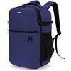 ECOHUB Zaino Ryanair 45x36x20, Zaino da Viaggio per Aereo per Laptop da 15.6 Pollici, Zaino Riciclato Resistente all'Acqua Bagaglio a Mano per Scuola Lavoro e Trekking, 30L-Blu Scuro