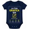 VENEZIANO Body neonato cotone personalizzabile Neonato - Neonata con stampa personalizzata su richiesta 100% made in italy
