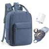 BJLFS Zaino da Viaggio con Sottovuoto Ryanair 40x30x20 Wizzair Bagaglio a mano 40x20x25 Ryanair con Pompa Borse da Cabina per Easyjet 45x36x20 con compressione sottovuoto,Zaino Casual per Laptop