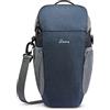 S-ZONE Custodia per fotocamera DSLR/SLR, impermeabile, per fotografi, compatibile con Nikon, Canon, Sony, Blu scuro, Zaino casual