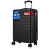 Shavont Bagaglio da Stiva Media, Valigia da Viaggio Trolley Rigida Ryanair Cabina con 4 Spinner Ruote con Lucchetto in ABS+PC