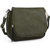 GLITZALL Borsa a Tracolla Da Donna Piccola,in Pelle PU Azzurro chiaro