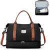 SEAFEW Borsone da Viaggio,Bagaglio a Mano 40x30x20 Ryanair Borsa da Viaggio con Scomparto per le Scarpe,Borsa da Cabina Ryanair Borsa Sportiva Borsone da Palestra da Weekend,D9-Marrone Nero