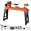 VEVOR Tornio per Legno, 1,5 CV, Tornio da Banco per Legno con Velocità Variabile da 0 a 3200 giri/min, Banco da Lavoro da 406 x 1020 mm, Motore DC Senza Spazzole, Costruzione in Ghisa