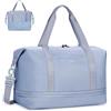 ECOHUB Borsone da Viaggio Pieghevole, Borsa da Viaggio Resistente All'acqua 40x30x20 Per Donna e Uomo, Bagaglio a Mano per Ryanair con Tasca Bagnata per Palestra, Aereo, Weekend, Grigio