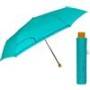 PERLETTI Ombrello Pieghevole Super Slim Manuale Uomo Donna - Ombrello Mini da Viaggio Antivento - Ombrellino Piccolo da Borsa Resistente Leggero Tinta Unita - Diametro 91 cm (Azzurro)