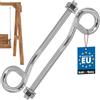KOTARBAU® Set di 2 ganci per altalena - ganci a vite - M10 170 mm - acciaio zincato - ganci per soffitto - ganci per avvitamento - ganci per carichi pesanti - ganci per altalena