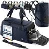 bemaxx Borsone Palestra Uomo Donna Borsa da Viaggio + Funzione Zaino Scomparto Scarpe e Bagnato | Borsa Sportiva da Allenamento Nuoto Fitness Gym Training Sacca Bagaglio a Mano Duffel Bag | 40 L, Blu