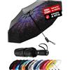 Repel Umbrella Ombrello da viaggio antivento con rivestimento in teflon, Unisex - Adulto, Windproof Travel Umbrella, Notte stellata…