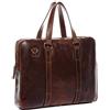 SID & VAIN® Borsa tracolla porta pc vera pelle vintage Maguire cartella laptop computer portatile Messenger porta-documenti Business uomo donna marrone prodotto artigianale