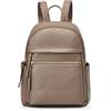 Kattee Zaino da donna in vera pelle antifurto, alla moda, borsa a tracolla per tablet da 11 pollici, cachi, M, Zaino da viaggio