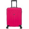 R.Leone Valigia 55x40x23 cm Trolley Bagaglio a Mano 4 Ruota in ABS Wizz, ITA Airways,EasyJet 9002 (Fucsia, S Bagaglio a mano)