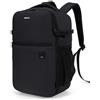 ECOHUB Zaino Ryanair 45x36x20, Zaino da Viaggio per Aereo per Laptop da 15.6 Pollici, Zaino Riciclato Resistente all'Acqua Bagaglio a Mano per Scuola Lavoro e Trekking, 30L-Nero