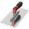 KOTARBAU® Spatola dentata in acciaio inox con dentatura 12x12 mm, spatola per piastrelle, spatola lisciante, frattone in acciaio inox con manico morbido, indispensabile per la posa di piastrelle, 270