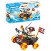 PLAYMOBIL Speedy Pirate Ship Set da gioco con statuine, Barca dei pirati sfrecciante