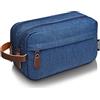 WANDF Borsa da toilette per uomo Donna Borsa da toilette cosmetica per uomo Donna Nylon Leggero (B - Blu)