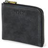 Berliner Bags Portamonete Mark in Vera Pelle con Cerniera YKK, Tasca per Monete e Carte, Design Compatto, per Uomo e Donna - Grigio Scuro