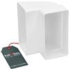KOTARBAU® Raccordo di deviazione 110 mm x 55 mm verticale rettangolare canale verticale 90° canale piatto angolare in plastica bianco connettore canale di scarico aria di alimentazione