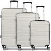 Bench Set di 3 valigie rigide | trolley da viaggio in materiale ABS robusto di alta qualità | per uomo e donna | 4 ruote doppie e lucchetto TSA | serie Seattle, Grigio pietra, Koffer Set (3-teilig