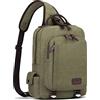 S-ZONE Uomo Zaino a Tracolla Borsa da Petto Borsa a Tracolla da 13 Pollici Borsa Sportiva Borsa per il Corpo Zaino da Viaggio Zaino da Trekking All'aperto Ciclismo Viaggio