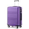 KONO Valigia Grande 75cm Rigida e Leggero ABS Valigie con TSA Lucchetto e 4 Ruote Rotanti, Viola