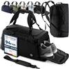 bemaxx Borsone Palestra Uomo Donna Borsa da Viaggio + Funzione Zaino Scomparto Scarpe e Bagnato | Borsa Sportiva da Allenamento Nuoto Fitness Gym Training Sacca Bagaglio a Mano Duffel Bag | 40 L, Nero