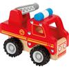 small foot 11075 Veicolo antincendio in legno, facile da raggiungere, con ruote gommate e antisporco, a partire da 18 mesi.
