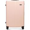 WITTCHEN Stripes Line Valigia grande (XL) | 76,5 × 50 × 29 cm (96 L), ABS rigido, 4 ruote 360° e lucchetto a combinazione | Trolley grande formato XL, Ryanair/ITA Airways - Colore: Rosa cipria