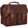 STILORD "Kronos" Cartella insegnante Pelle Classica Borsa Lavoro Grande Uomo Donna Portadocumenti Ventiquattrore Cuoio Colore:porto - cognac