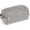 GO!elements® Beauty Case uomo & donna | borsa da toilette per uomini & donne appesi | borsa cosmetica uomo donna per valigie & bagaglio a mano | borsa da viaggio per lavaggio, Color:Grigio