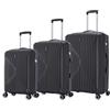 CELIMS - Set di Valigie 3 Pezzi in Polipropilene Rigido | Cabina 55 cm + Media 65 cm + Grande 75 cm | Trolley Resistenti e Leggeri | Lucchetto TSA | 8 Ruote Girevoli 360 | Polipropilene | Nero