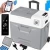 KESSER® Frigobar a compressore 50 litro Frigocongelatore elettrico con controllo tramite app Connessione USB 12/24 V 230 V + ruote telescopiche frigorifero raffreddamento fino a -20 °C per auto
