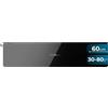 Cecotec Piastra Scaldavivande Vetro Integrato 60cm Bolero Hexa WD Glass Black. 470W, Temperatura Regolabile 30-80 Gradi, Controllo Meccanico, Tappetino Antiscivolo Interno, Nero