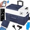 KESSER® Frigobar a compressore 30 litro Frigocongelatore elettrico con controllo tramite app Connessione USB 12/24 V 230 V + ruote telescopiche frigorifero raffreddamento fino a -20 °C per auto