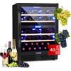 KLARSTEIN Cantinetta Design da Incasso, Refrigerata per Vino Rosso, Bianco e Birra, Controlli Touch, per Esterno/Interno, 129L, 43 Bottiglie