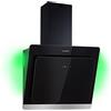 Klarstein Cappa da cucina, cappa a gas angolata 60 cm, ventola aspirante intelligente per cucine con luci LED RGB, filtro per cappa in carbonio, cappa aspirante a flusso d'aria 563 m³/h, IoT/Wi-Fi