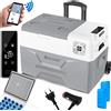 KESSER® Frigobar a compressore 30 litro Frigocongelatore elettrico con controllo tramite app Connessione USB 12/24 V 230 V + ruote telescopiche frigorifero raffreddamento fino a -20 °C per auto