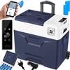 KESSER® Frigobar a compressore 50 litro Frigocongelatore elettrico con controllo tramite app Connessione USB 12/24 V 230 V + ruote telescopiche frigorifero raffreddamento fino a -20 °C per auto