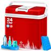 KESSER® Frigobox da 24 litri | RAFFREDDA e RISCALDA | Frigo box termoelettrico 12 volt e 230 volt con 2 batterie di raffreddamento | Mini frigo | per auto e campeggio | EEK A+++| Auto e campeggio