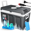 KESSER® Frigo box 40L con ruote | per mantenere il calore e il raffreddamento | frigo box termoelettrico | 12 Volt e 230 Volt| Mini frigo | Box termico per auto| incl. Pacchetti di raffreddamento