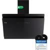 KKT KOLBE A+++ - Cappa aspirante 90 cm, 782 cbm/h, ricircolo d'aria, senza testa, cappa da parete, in vetro, colore nero, sensore Touch, illuminazione a LED, SOLO9005S
