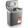 TZS First Austria - Frigo Portatile Elettrico 24L - Tripla Alimentazione con USB-C PD 3.0-52W Caldo e Freddo - Auto e Camping - Grigio Chiaro