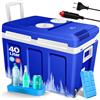 KESSER® Frigo box 40L con ruote | per mantenere il calore e il raffreddamento | frigo box termoelettrico | 12 Volt e 230 Volt| Mini frigo | Box termico per auto| incl. Pacchetti di raffreddamento