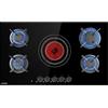 Klarstein Piano Cottura 5 Fuochi, Piano Cottura a Gas Integrato 9.2kW, 5 Fuochi Gas Incasso, Elettrico in Vetroceramica