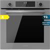 Cecotec Forno multifunzione integrabile 60 cm Bolero Hexa M226000 Glass Grey A. 2800 W, 72 L, 7 funzioni, modalità griglia, fan assisted grill, modalità convezione, defrost, Steam Base X2, Steam