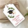 Mr Pubblicità - n. 60 Tag Bigliettini Bomboniera Personalizzati con Stampa inclusa - Etichette per Laurea - Cartellini tag per bomboniere personalizzabili - Etichette (Foglie)