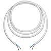 ledscom.de Cavo tessile, 3 m, bianco, 2 x 0,75 mm², guaina tessile H03VV-F