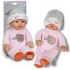 BABY born for babies Sleepy Rose - Morbida bambola di 30 cm - Con corpo rosa e sonaglio integrato - Bambola di stoffa con cappellino fisso - Adatta ai neonati