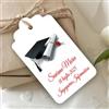 Mr Pubblicità - n. 60 Tag Bigliettini Bomboniera Personalizzati con Stampa inclusa- Etichette per Laurea - Cartellini tag per bomboniere personalizzabili - Etichette (Cappello)
